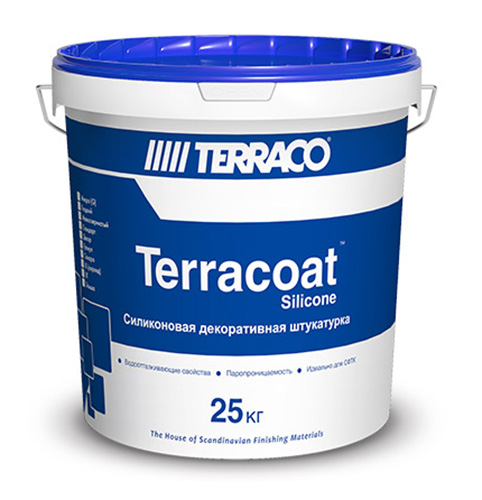 Декоративная штукатурка Terraco TERRACOAT Silicone XL на силиконовой основе с текстурой типа «короед» 2,5 mm, 25 кг ведро